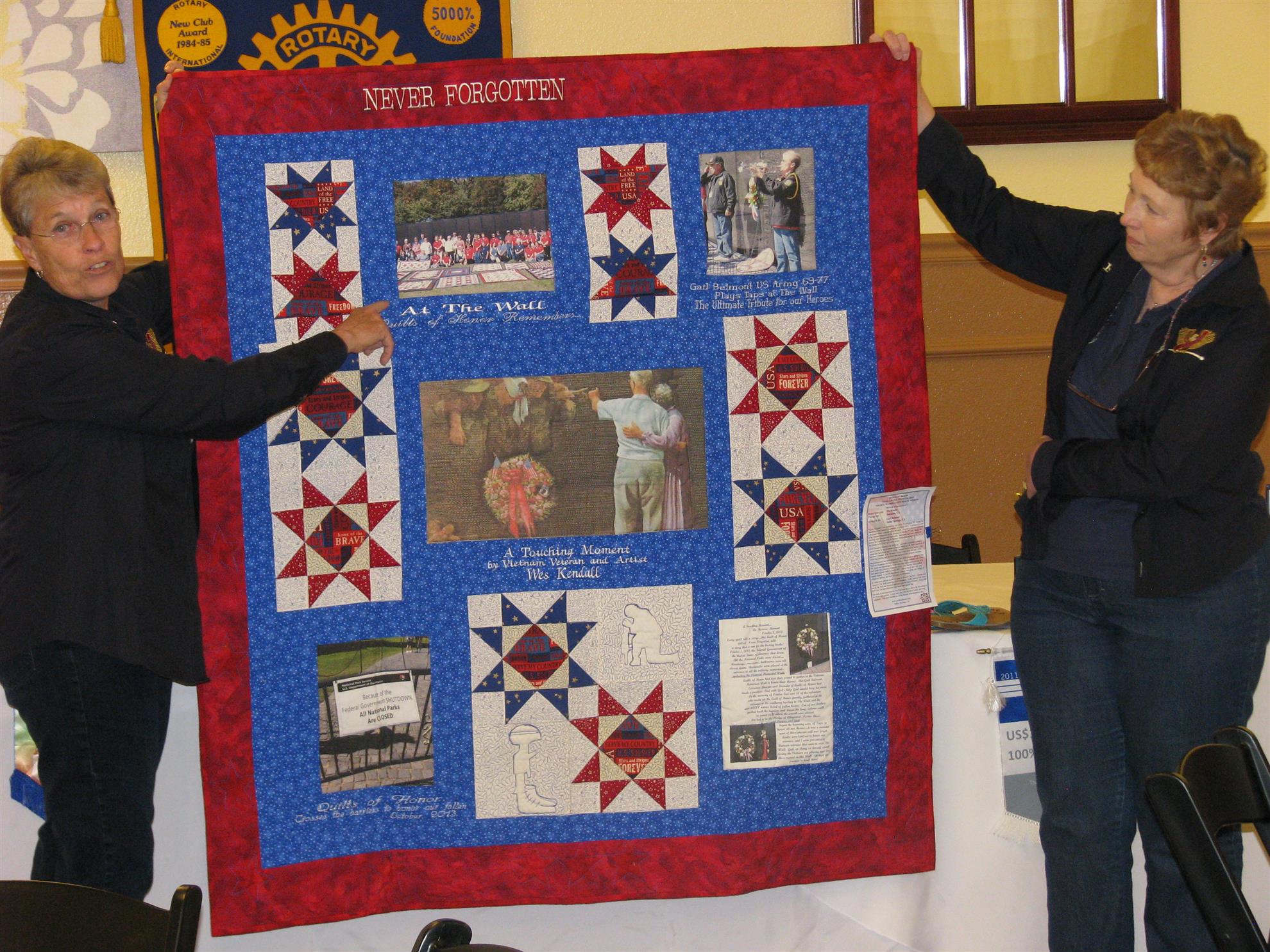 QUILTS OF HONOR Rotary Club of East Sacramento